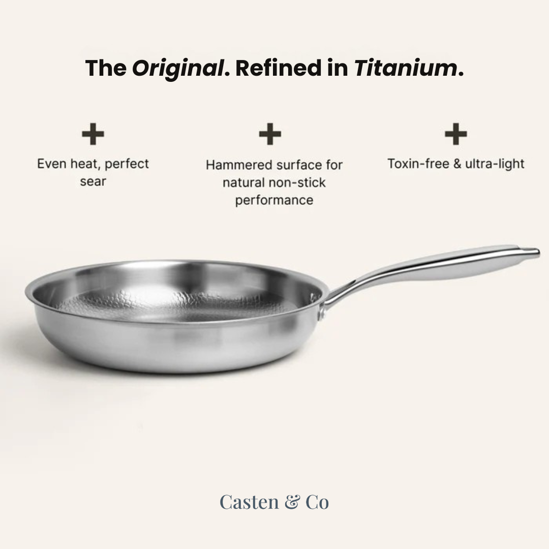 Titanium Wok Pan Flat Bottomed